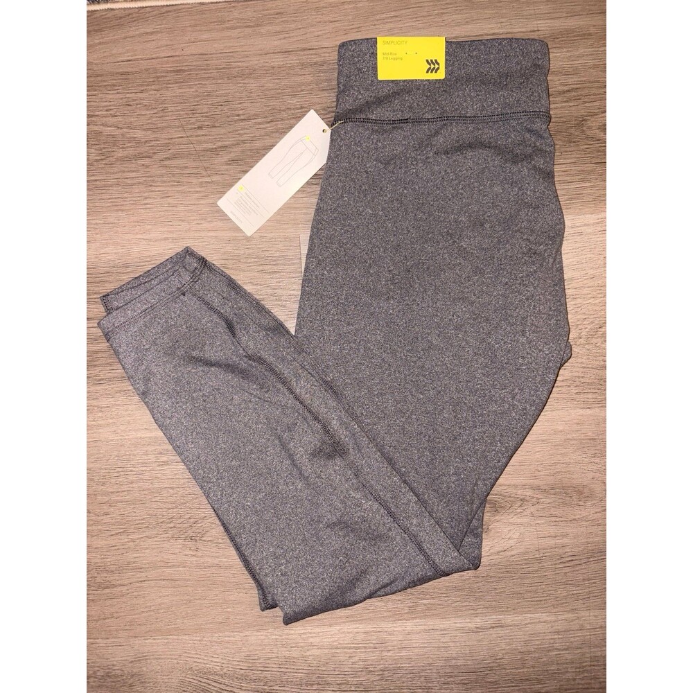 All in Motion‎ grey Mid Rise 7/8 length Athletic leggings NWT L